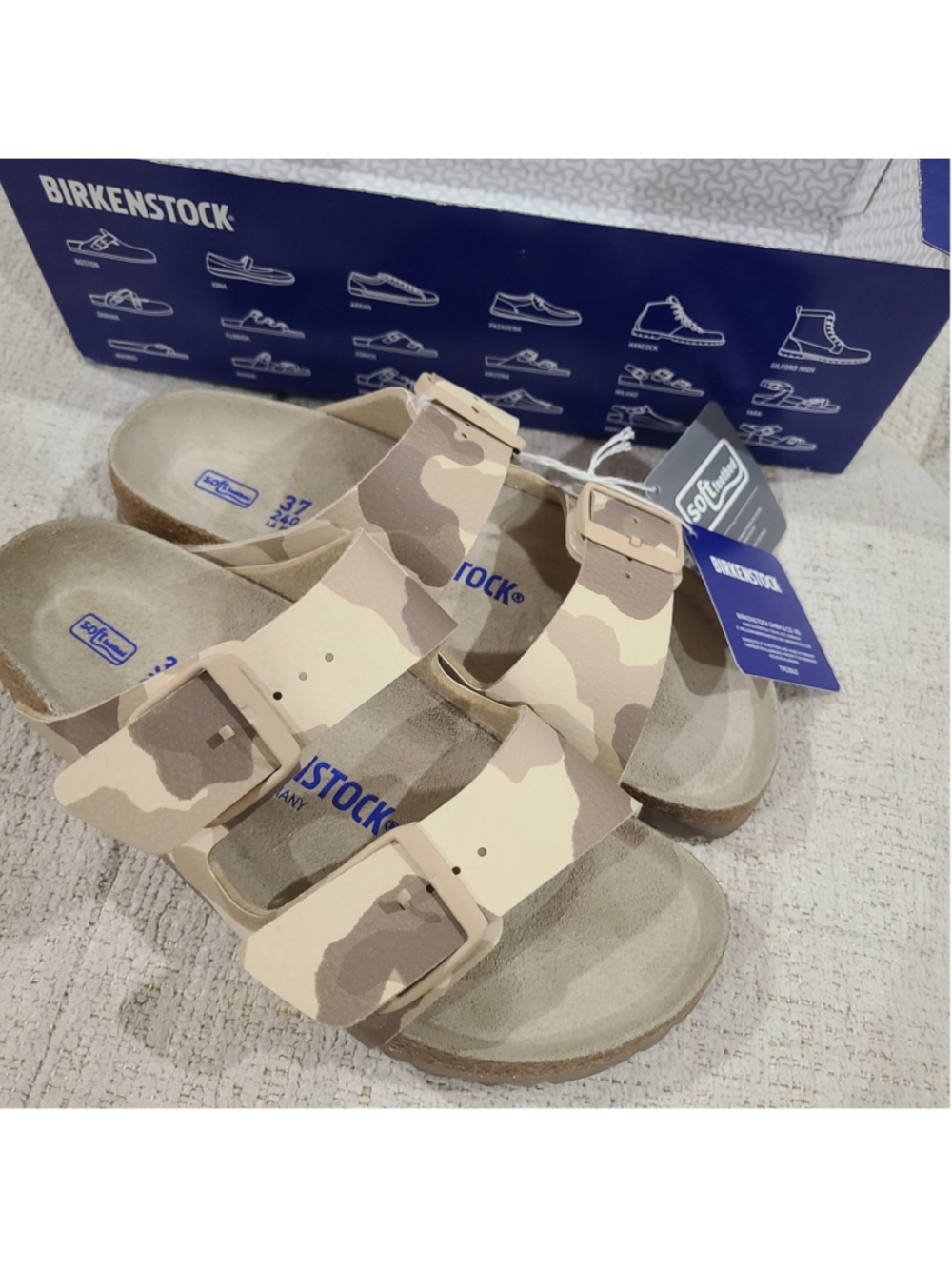 NEW Birkenstock Arizona Soft Footbed Slide Sandal Desert Soil Gray Taupe Sz 6 - Picture 5 of 12